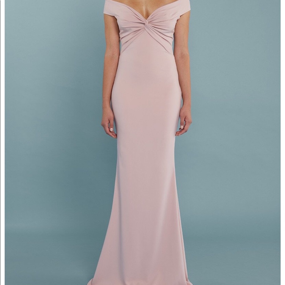 Katie May dress. Style Liu. Color is Dusty rose.